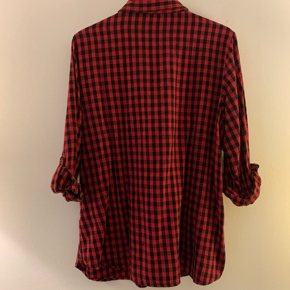 SERENGETI FLANNEL RED AND BLACK SHIRT 1X - Picture 2 of 4